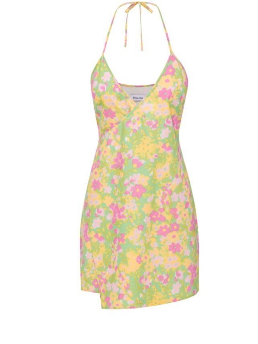 With Jean - Floral Halter Wrap Dress